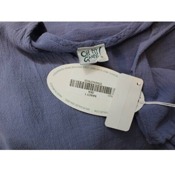 OH MY GAUZE Sz 1 S/M Nancy Tunic Blouse Top Sea Blue NWT - Picture 3 of 8